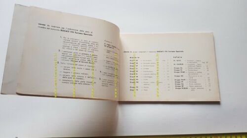 Ducati 175 Turismo Speciale catalogo ricambi moto originale parts catalogue