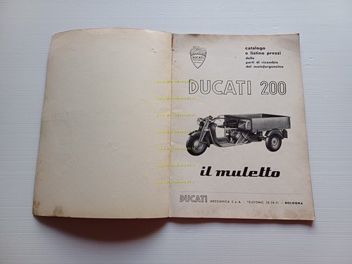 Ducati 200 IL MULETTO motocarro catalogo ricambi originale spare parts …