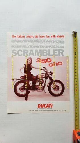 Ducati 250 - 350 Scrambler 1965-67 depliant originale USA moto …