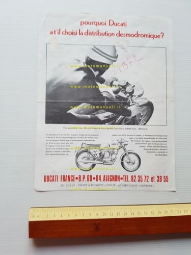 Ducati 250 24 Horas 1971 depliant originale FRANCESE moto brochure