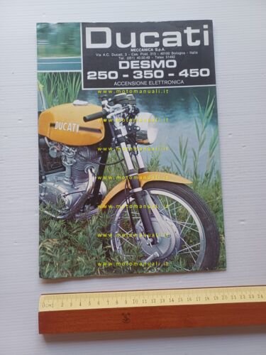 Ducati 250-350-450 Desmo Accensione Elettronica 1973 depliant italiano originale
