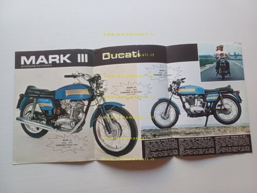 Ducati 250-350-450 Desmo Accensione Elettronica 1973 depliant italiano originale