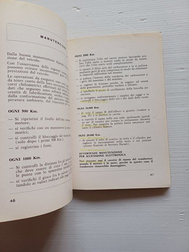 Ducati 250-350-450 Desmo-Scrambler-Mk3 A. Elettronica 1974 manuale uso ORIGINALE
