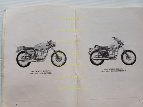 Ducati 250-350-450 Desmo-Scrambler-Mk3 A. Elettronica 1974 manuale uso ORIGINALE