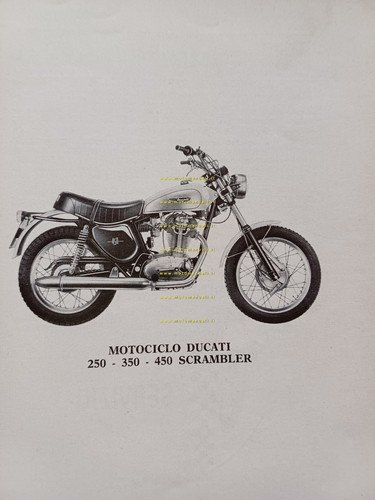 Ducati 250-350-450 Desmo-Scrambler-Mk3 A. Elettronica 1974 manuale uso ORIGINALE