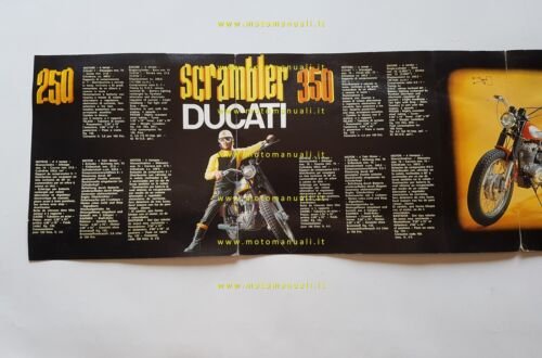 Ducati 250 350 450 Scrambler 1970 depliant originale