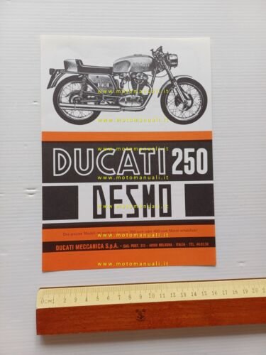 Ducati 250 Desmo 1971 depliant originale tedesco