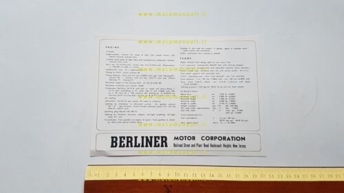 Ducati 250 Diana Mark III 1964 depliant originale INGLESE