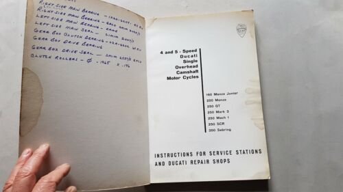 Ducati 250 MACH 1- MARK 3-SCRAMBLER- 350 SEBRING-160 MONZA manuale …