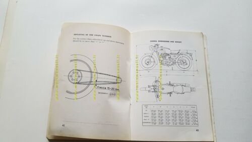 Ducati 250 Mach 1-MarK 3-Scrambler-GT-Monza 1964 manuale uso USA owner's …