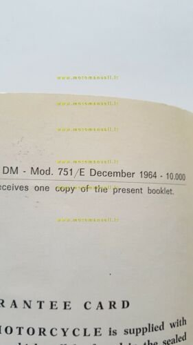 Ducati 250 Mach 1-MarK 3-Scrambler-GT-Monza 1964 manuale uso USA owner's …