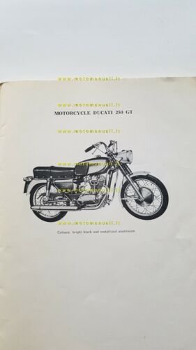 Ducati 250 Mach 1-MarK 3-Scrambler-GT-Monza 1964 manuale uso USA owner's …