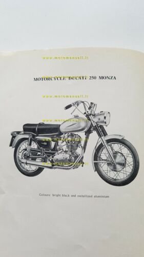 Ducati 250 Mach 1-MarK 3-Scrambler-GT-Monza 1964 manuale uso USA owner's …