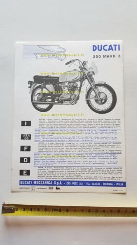 Ducati 250 Mark 3 1966 depliant moto originale brochure