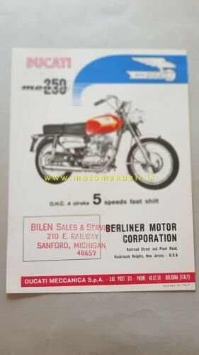 Ducati 250 Monza 1966 USA depliant originale moto brochure