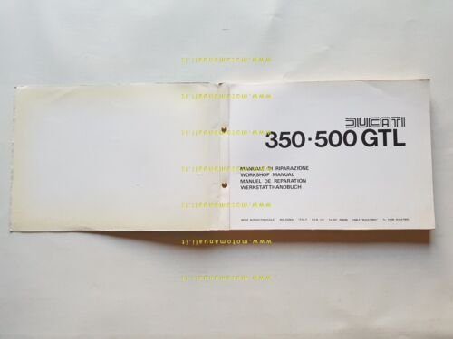 Ducati 350 - 500 GTL 1976 manuale officina originale genuine …