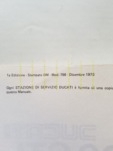 Ducati 350 - 500 GTL 1976 manuale officina originale genuine …