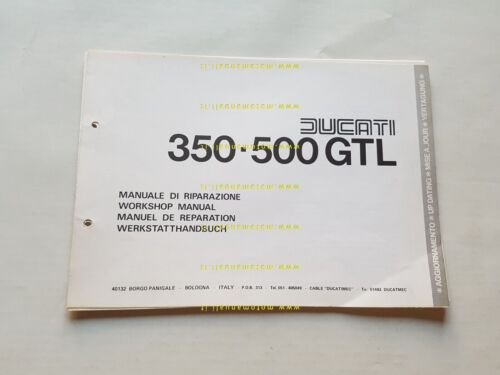 Ducati 350 - 500 GTL aggiornamento manuale officina workshop manual