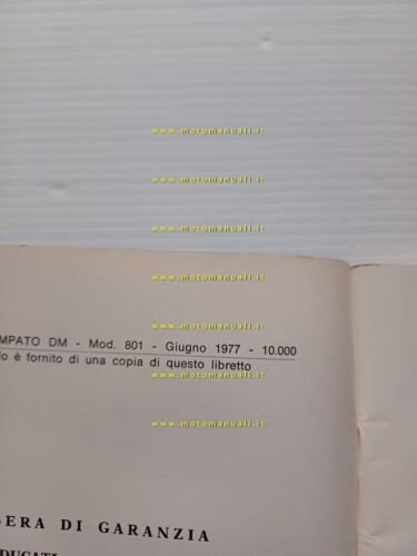 Ducati 350 - 500 GTV 1977 manuale uso manutenzione originale …