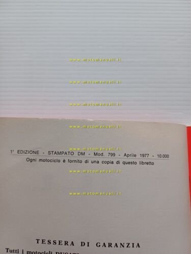 Ducati 350 - 500 Sport Desmo 1977 manuale uso moto …
