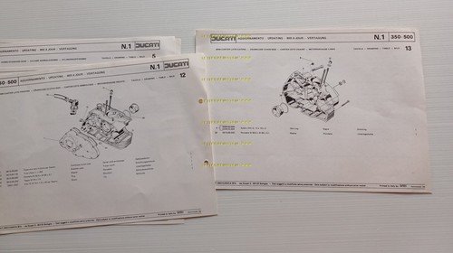 Ducati 350 500 aggiornamento catalogo ricambi originale