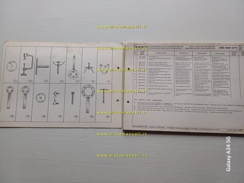 Ducati 350-500 GTV catalogo ricambi originale spare parts catalogue