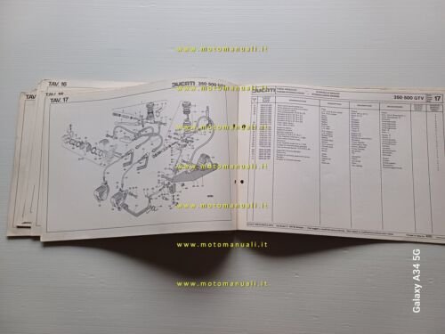 Ducati 350-500 GTV catalogo ricambi originale spare parts catalogue