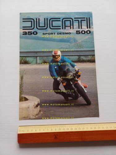 Ducati 350 500 Sport Desmo 1977 depliant originale ITALIANO