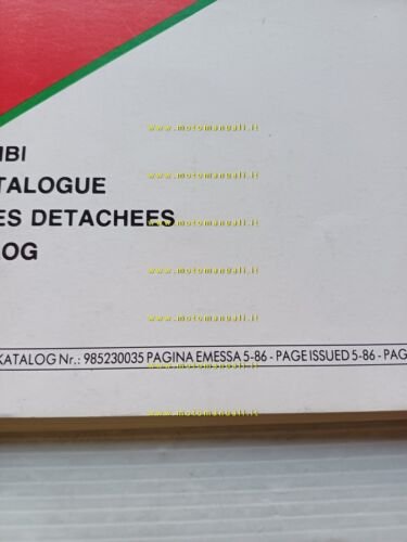 Ducati 350 F3 1986 catalogo ricambi originale spare parts catalogue