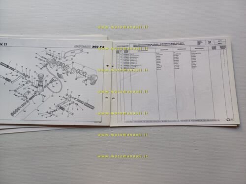 Ducati 350 F3 1986 catalogo ricambi originale spare parts catalogue