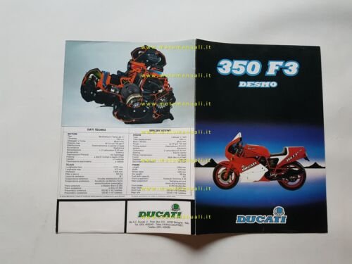 Ducati 350 F3 1986 depliant italiano originale