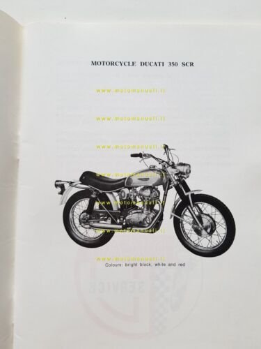 Ducati 350 SCRAMBLER 1968 manuale uso originale INGLESE owner's manual