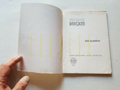 Ducati 350 SCRAMBLER 1969 manuale uso FRANCESE originale owner's manual