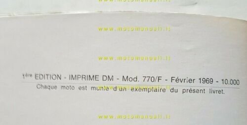 Ducati 350 SCRAMBLER 1969 manuale uso FRANCESE originale owner's manual
