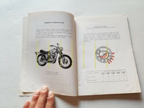 Ducati 350 SCRAMBLER 1969 manuale uso FRANCESE originale owner's manual