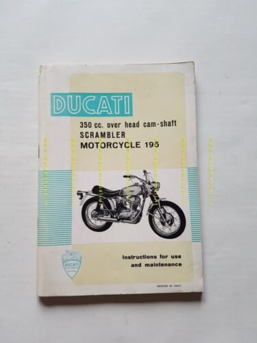 Ducati 350 SCRAMBLER 1969 manuale uso originale INGLESE owner's manual