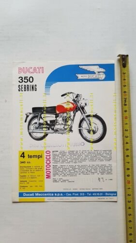 Ducati 350 Sebring 1965 depliant originale moto brochure