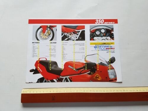 Ducati 350 Sport 1992 depliant originale ITALIANO moto brochure