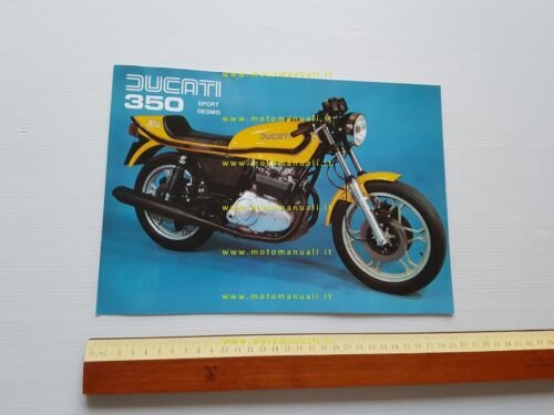 Ducati 350 Sport Desmo 1976 depliant originale