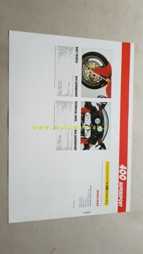 Ducati 400 SuperSport 1993 depliant moto originale genuine motorcycle brochure