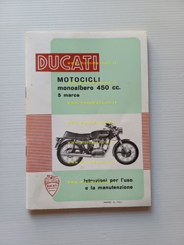 Ducati 450 Mark3 - Desmo - Scrambler 1972 manuale uso …