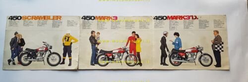 Ducati 450 Mark3 Desmo - Scrambler 1970 depliant originale italiano