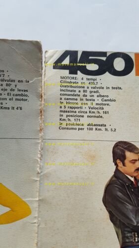 Ducati 450 Mark3 Desmo - Scrambler 1970 depliant originale italiano
