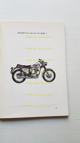 Ducati 450 Mark3 Desmo-Scrambler-Mark3 1970 manuale uso owner's manual English