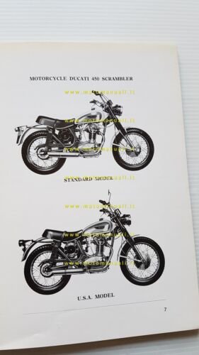 Ducati 450 Mark3 Desmo-Scrambler-Mark3 1970 manuale uso owner's manual English