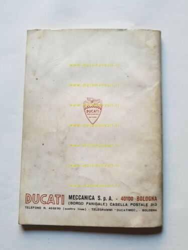 Ducati 450 Mark3-Mark3 Desmo-Scrambler 1969 manuale uso ORIGINALE owner's manual