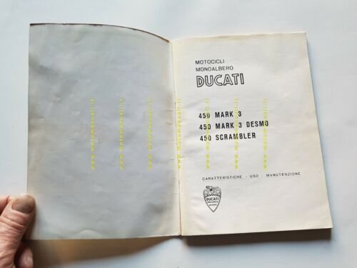 Ducati 450 Mark3-Mark3 Desmo-Scrambler 1969 manuale uso ORIGINALE owner's manual