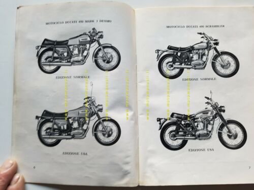 Ducati 450 Mark3-Mark3 Desmo-Scrambler 1969 manuale uso ORIGINALE owner's manual