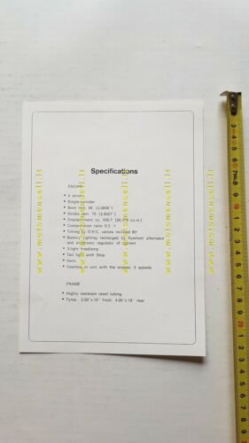 Ducati 450 Scrambler 1970 depliant originale USA moto brochure