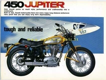 Ducati 450 Scrambler Mark 3 D 1970 depliant originale brochure